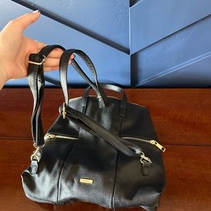 Aldo black leather backpack/purse